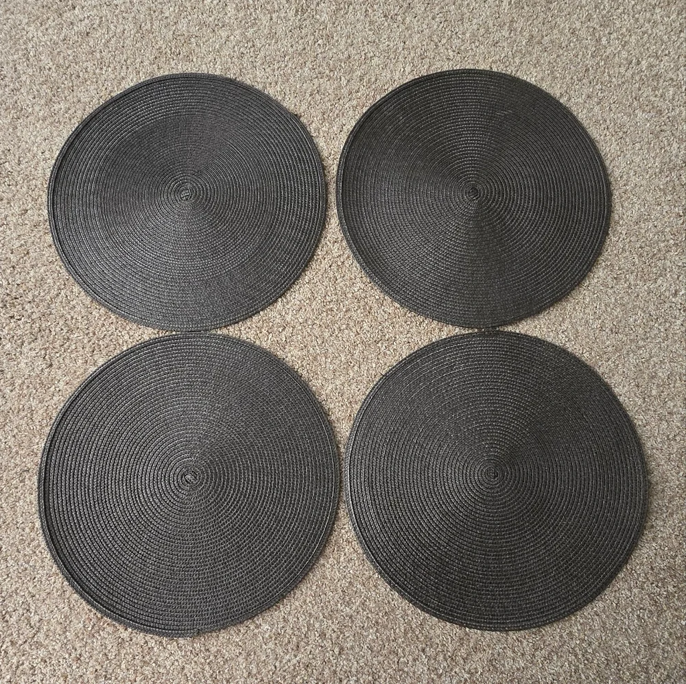 Brown Woven Round Placemats, 15